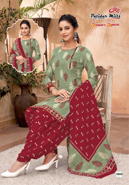 Patidar Season's Special vol-38 Cotton Designer Patiyala Dress Material